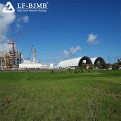 LF Long Span Roof Steel Space Frame Barrel Type Coal Storage For Sale