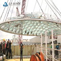 New Design Space Frame Skylight Glass Roof Price Dome Structure Roofing 