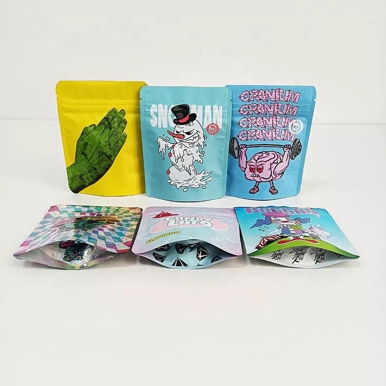 Custom Printed New 3.5g Baggies Aluminized Foil Smell Proof Cookie bag
