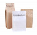 Flat bottom coffee bag Eco Friendly Flat Bottom Stand Up Coffee bag 