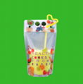 Spout bag with straw, spout pouches, juice bag