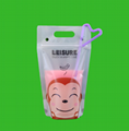 1/6 Disposable Plastic Juice Drink Pouches Bags With Colorful Straw Hole 10