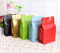 custom logo printed one way valve flat bottom pouch coffee packing bag 5