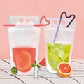 Standing Juice Drink Straw Pouch Plastic