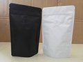 Stand Up Zip Lock Black Coffee Valve Packaging Bag With Zipper