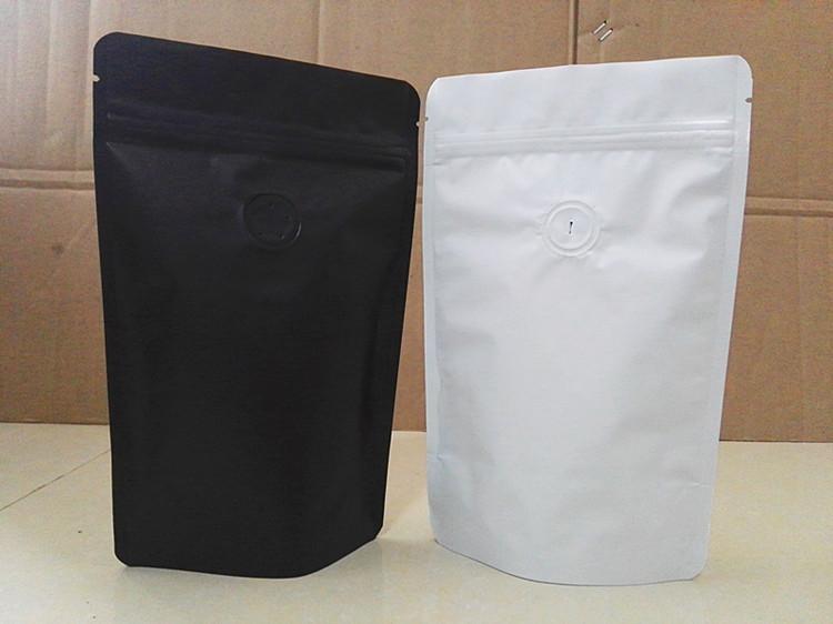 coffee bag with valve stand up pouch with zipper 