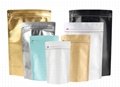 Mylar Ziplock Stand Up Coffee Packaging Bags With Valve And Zipper