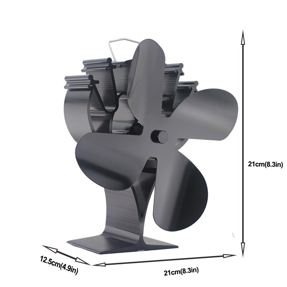 China Factory Heat Powered Fireplace Fan 