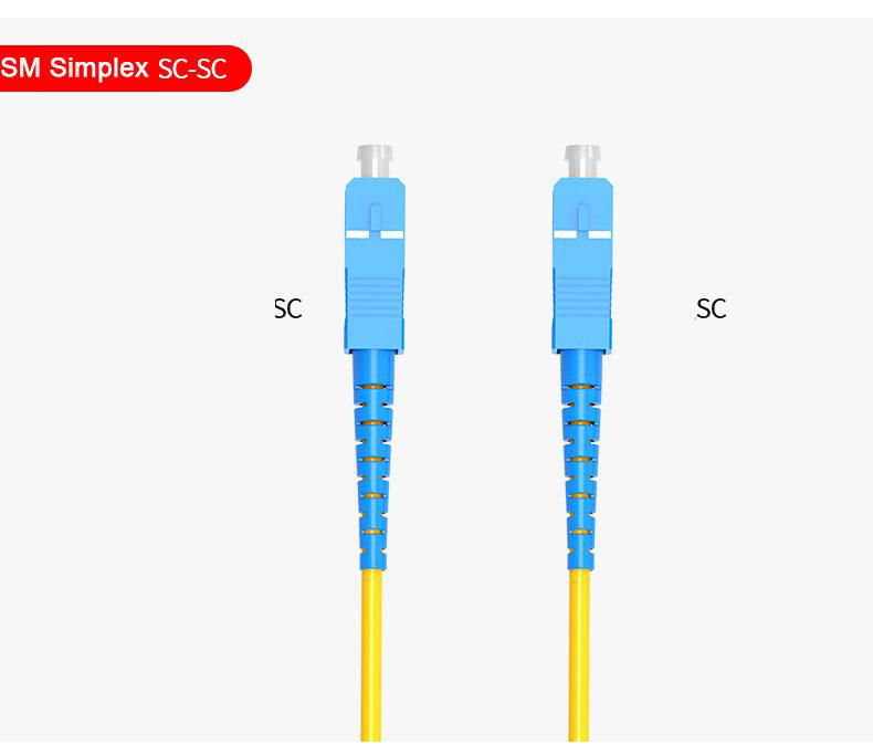 Simplex Fiber Optic Patch Cord Single mode SC SC patch cord simplex 3