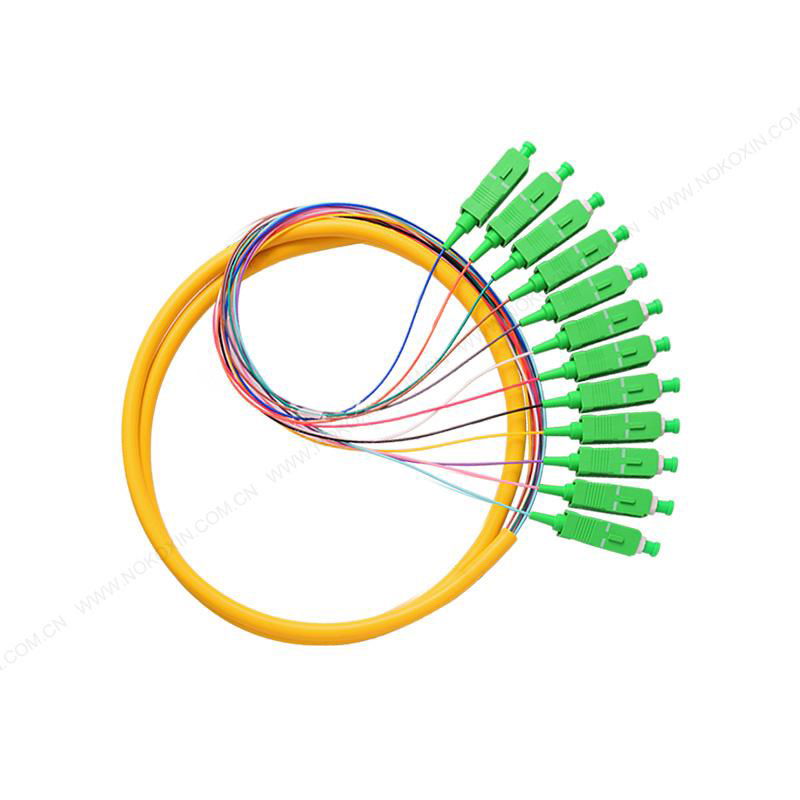 12 core SC APC bundled optical fiber pigtail 0.9mm