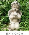 Antique Resin Little Angel Sculpture Ornaments Outdoor Garden Decoration 2