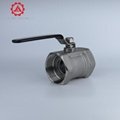 One piece internal thread ball valve Q11F-16P stainless steel 2