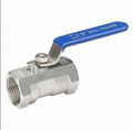 One piece internal thread ball valve Q11F-16P stainless steel 5