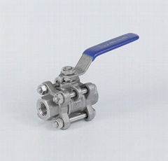 Simple q11F-16P three-piece internal thread ball valve