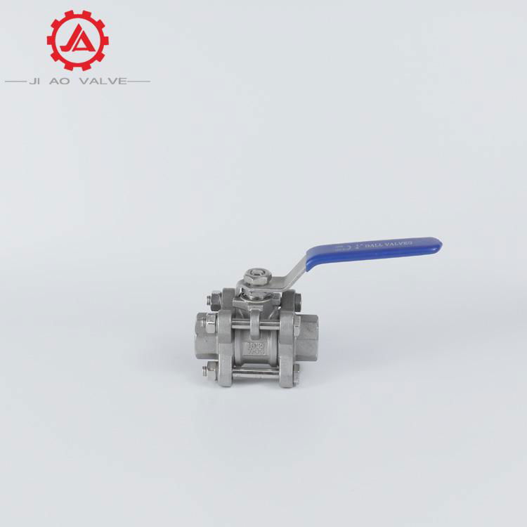 Simple q11F-16P three-piece internal thread ball valve 3