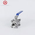 Stainless steel three piece hard seal ball valve jiao valve