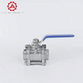 Stainless steel three piece hard seal ball valve jiao valve 2