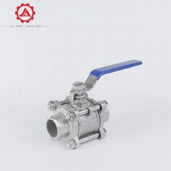 3pc butt welding ball valve Q11F-16P Jopao valve good sealing