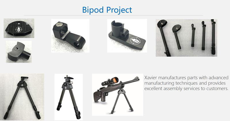 CNC Machined Precision Tripod for Camera Components Ar 15 Ak 47 Metal Parts Bipo 2