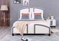 European Style Leather Platform Bed 1