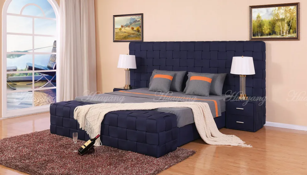 Upholstered Luxury European Fabric Bed