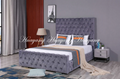 High Headboard Upholstered Bed 1