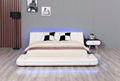 Leather Beds LED King Size Bed Bedroom