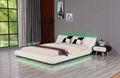 Leather Beds LED King Size Bed Bedroom Furniture 2