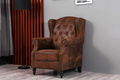 Wingback Armchair and Ottoman  3