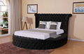 Elegant Round Velvet Bed