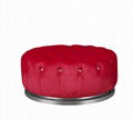 Tufted Round Cocktail Ottoman 1