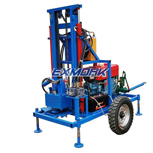 Exmork  HF300D diesel engine hydraulic water drilling machine