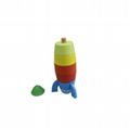 Wooden stacking rocket toy for kid and children with rainbow color 4