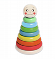 Big stacking block tower wooden toys for