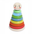 Big stacking block tower wooden toys for baby and kids
