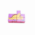 Wooden Toys Manufacturer Factory of 9 PCS 6-Sides Dinosaur Puzzle Blocks for Kid