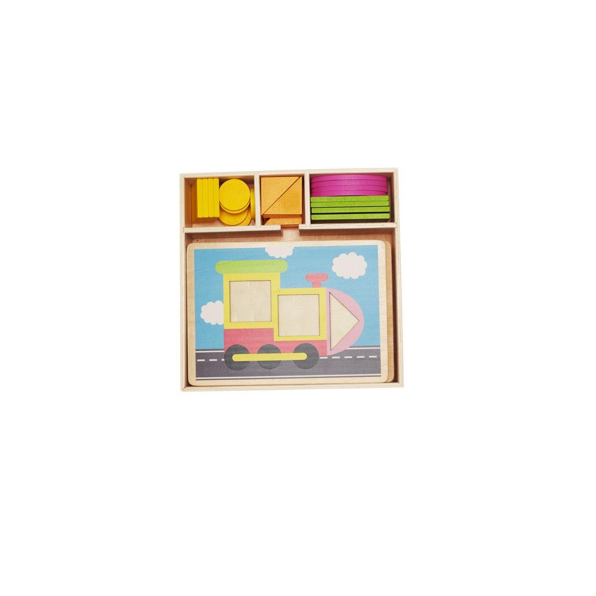 Wooden Shape Puzzle Set for Kids and Children  2