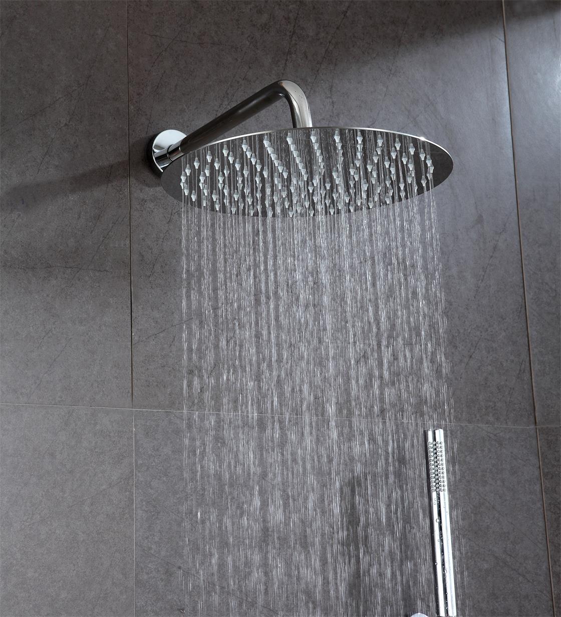 shower head set round 12 inches SUS304 shower room fittings CP2T