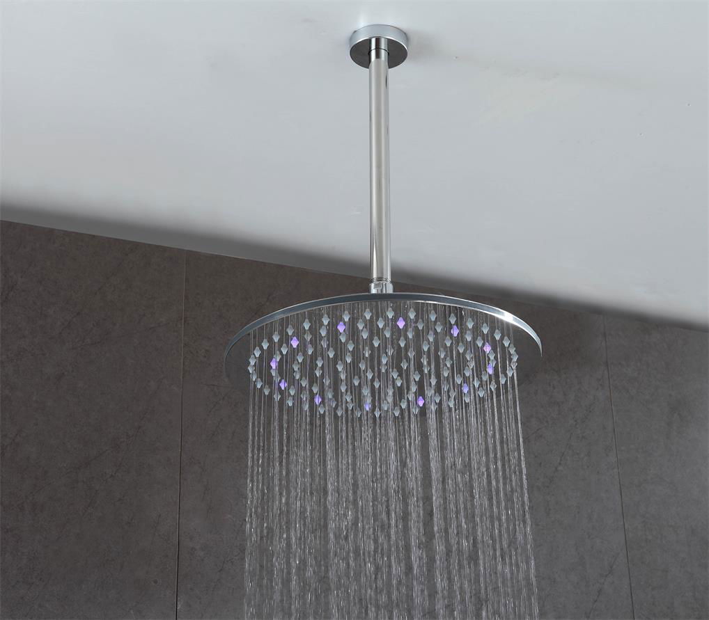 LED shower set round ceiling mounted head 12 to 24 inches SUS304 3