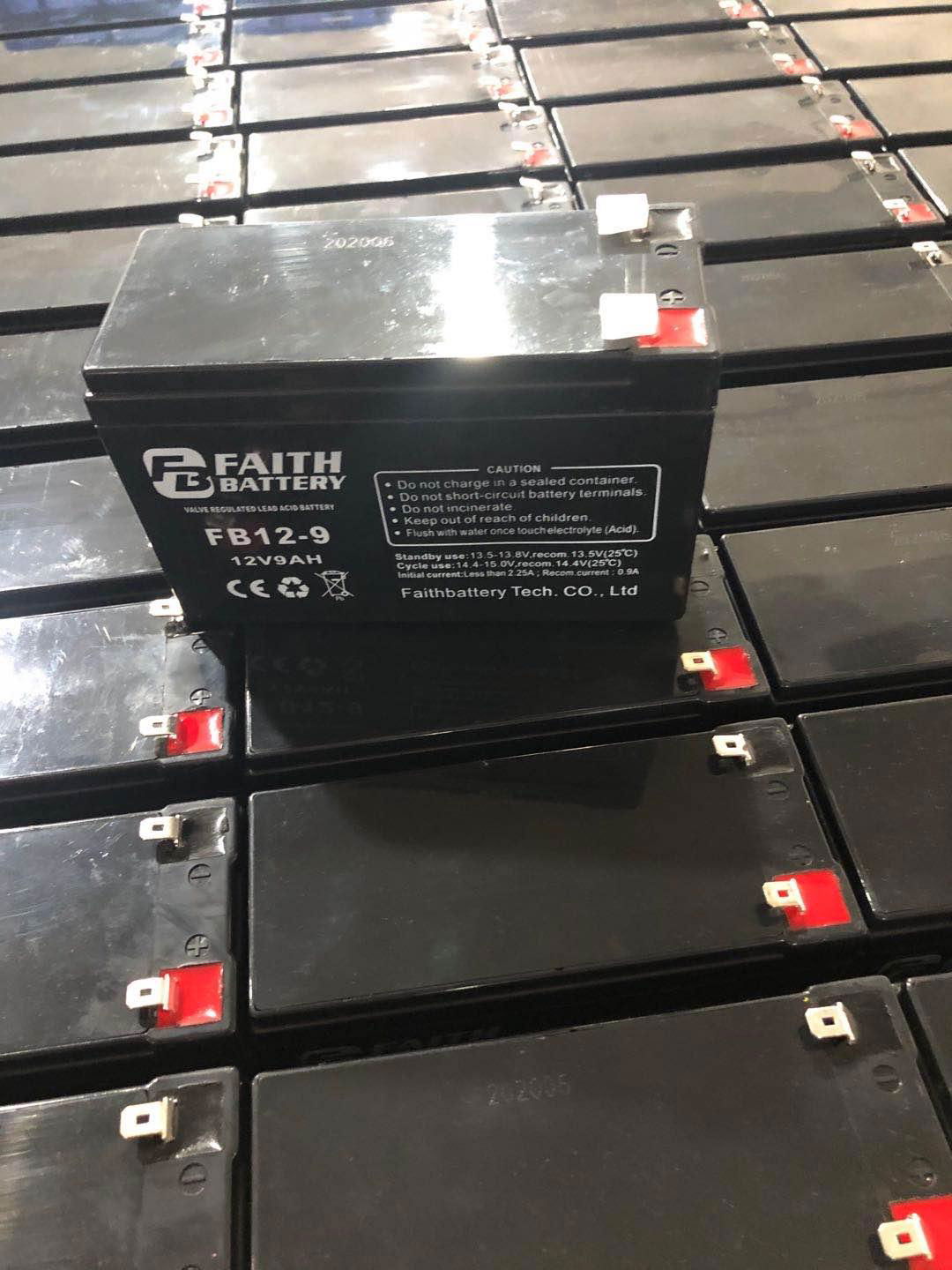 12V9AH AGM lead acid battery FB129 Faith (Hong Kong Manufacturer