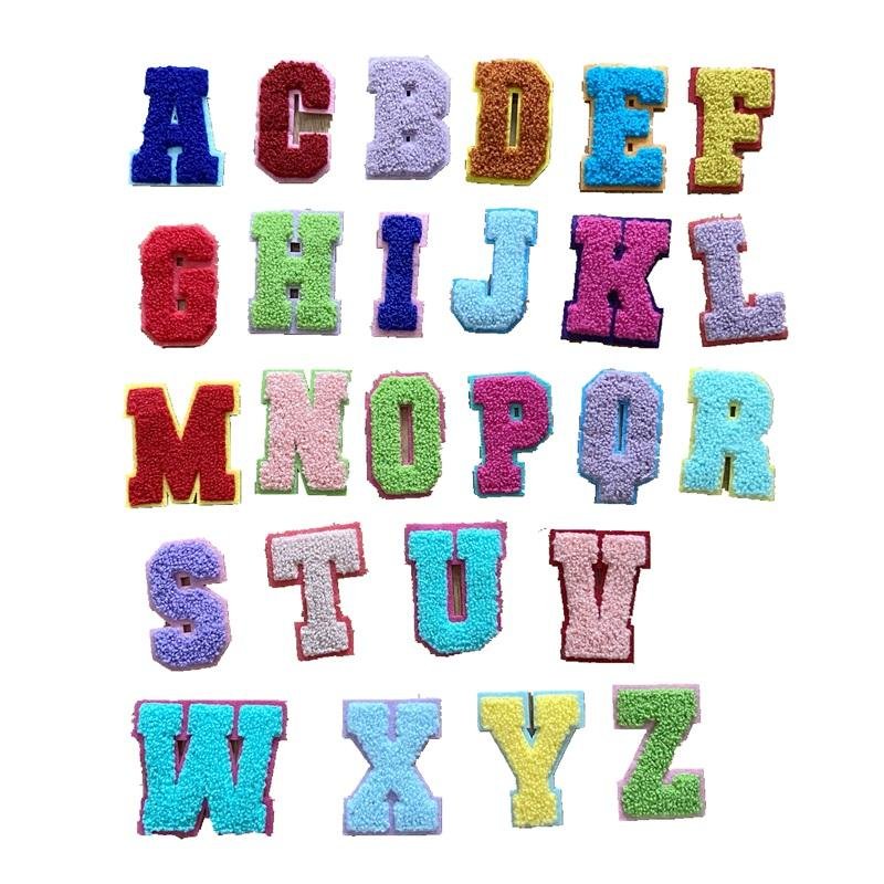 chenille letters patch single diy colorful stickers for arm cc patch