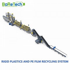 Rigid and Flexible Plastics PE Film Recycling Washing Crushing System