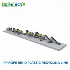 Rigid and Flexible Waste Plastics PP Ropes Recycling Washing System