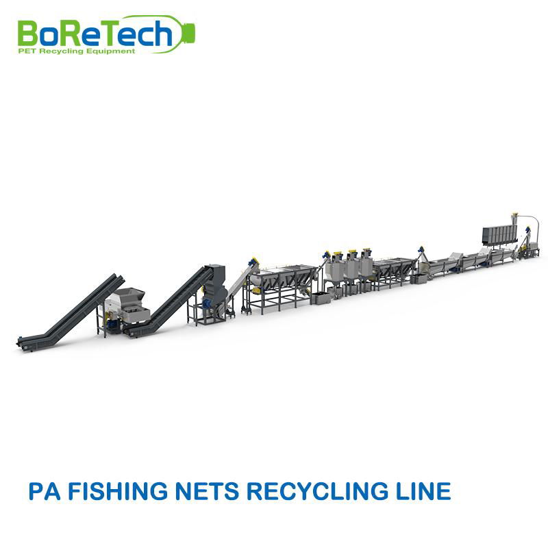 PA Fishing Nets Rigid and Flexible Plastics Recycling Washing System 3