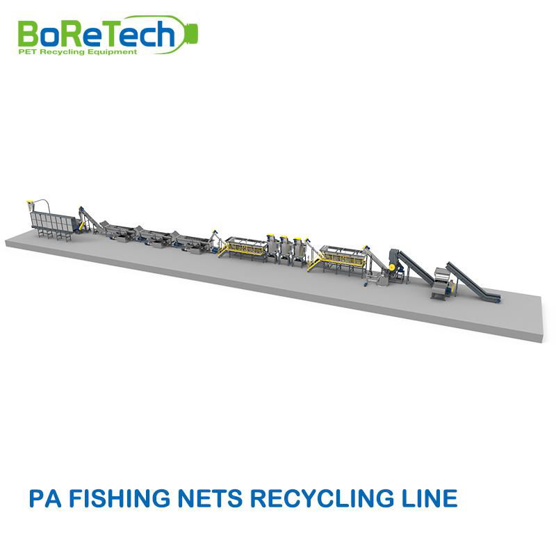 PA Fishing Nets Rigid and Flexible Plastics Recycling Washing System 4