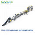 Rigid Plastic PE Oil Pot Recycling Washing Line