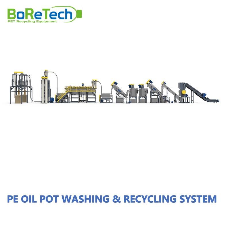 Rigid Plastic PE Oil Pot Recycling Washing Line 2