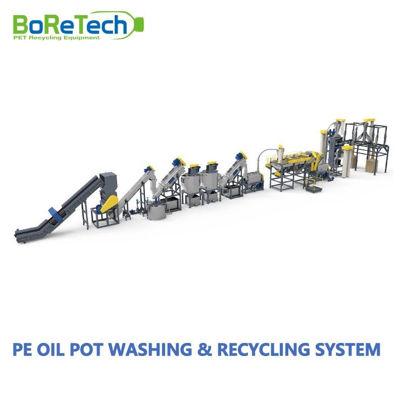 Rigid Plastic PE Oil Pot Recycling Washing Line 3