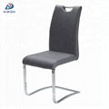 Wholesale modern furniture PU leather dining room side chair with chrome 1