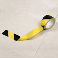PVC black and yellow customized adhesive hazard warning tape 